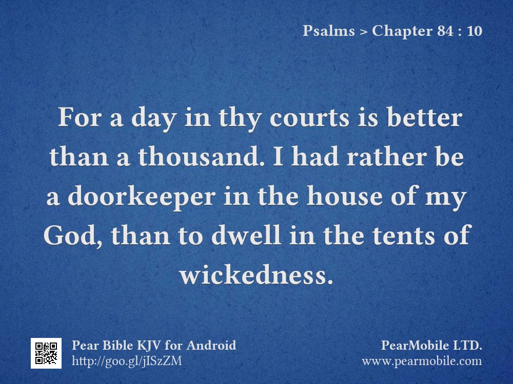 Psalms, Chapter 84:10
